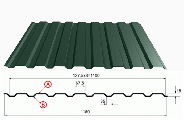 Профнастил зеленый RAL 6005 С-20 купить недорого в Москве Профнастил зеленый RAL 6005 С-20 купить недорого в Москве