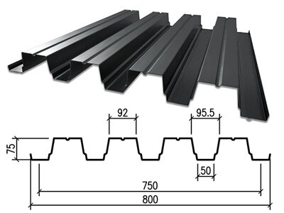 Профнастил НС-75 0.6x750x6000 купить недорого в Москве Профнастил НС-75 0.6x750x6000 купить недорого в Москве