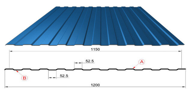 Профнастил синий RAL 5005 С-8 купить недорого в Москве Профнастил синий RAL 5005 С-8 купить недорого в Москве