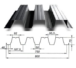 Профнастил НС-114 0,7х600х6000 купить недорого в Москве Профнастил НС-114 0,7х600х6000 купить недорого в Москве